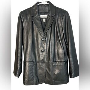 Preston & York Classic Black Leather Jacket